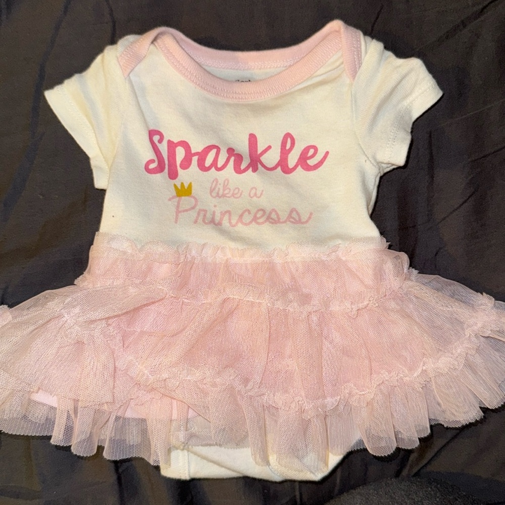 Newborn onesie with tutu